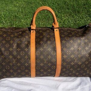 Vintage Louis Vuitton Keepall 55 Monogram Travel Bag Authentic 834